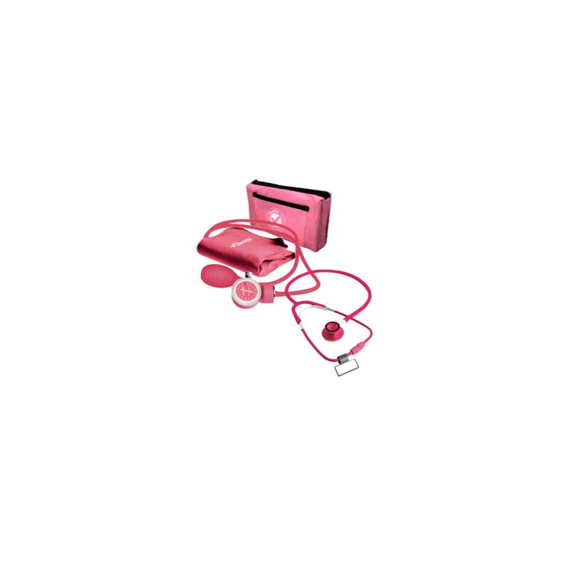 Kit doble Baumanómetro aneroide eco rosa